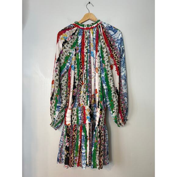 NEW Zadig and Voltaire Mixed Print Rocade Mini Dress *FLAW IN DESCRIPT* - Picture 6 of 7